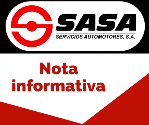 Nota informativa sobre el servicio de la tienda virtual.